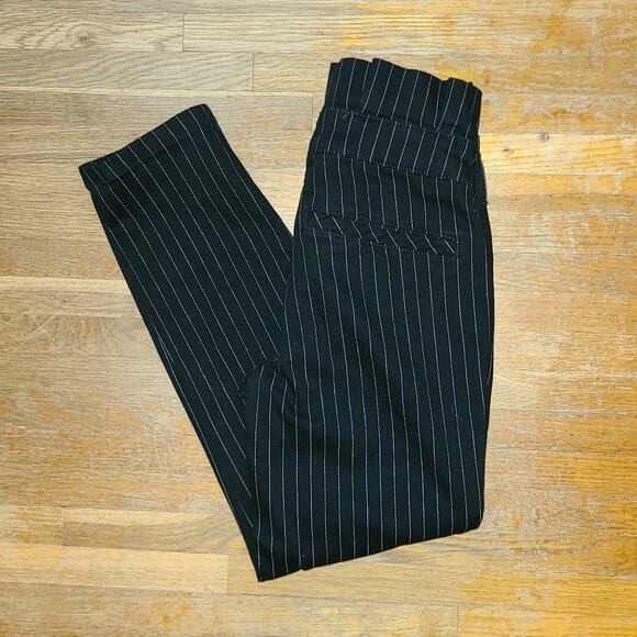 FREE PEOPLE Montella Pinstripe Crop Skinny Pants, Size 2 - Picture 6 of 8